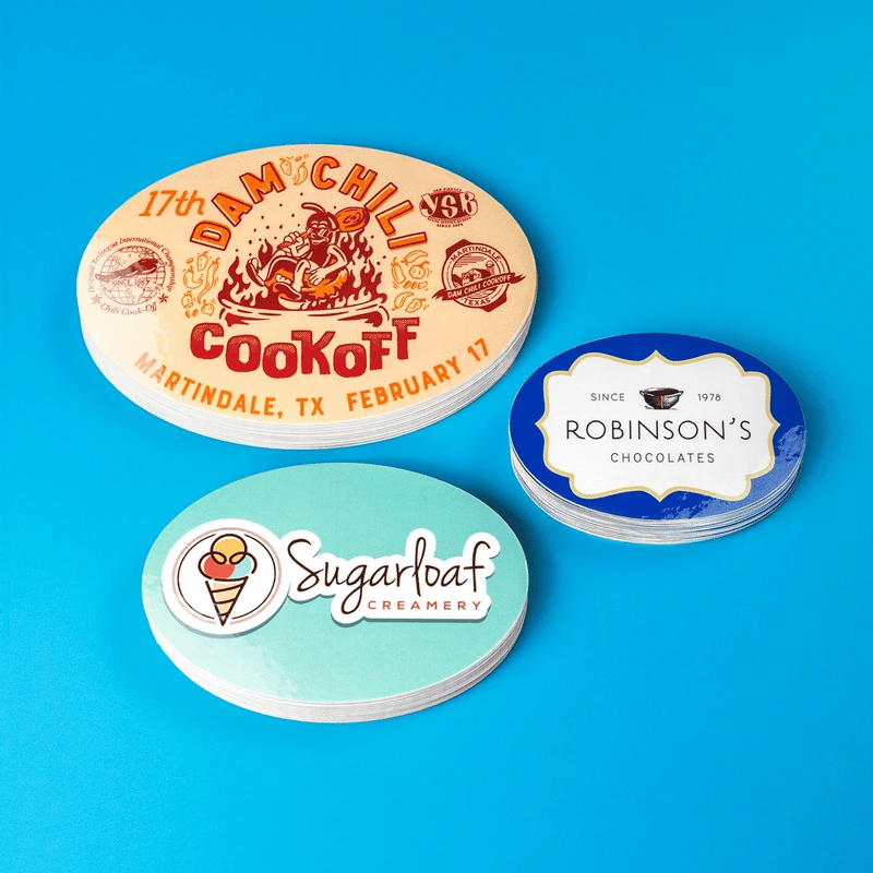 Oval Die Cut Stickers