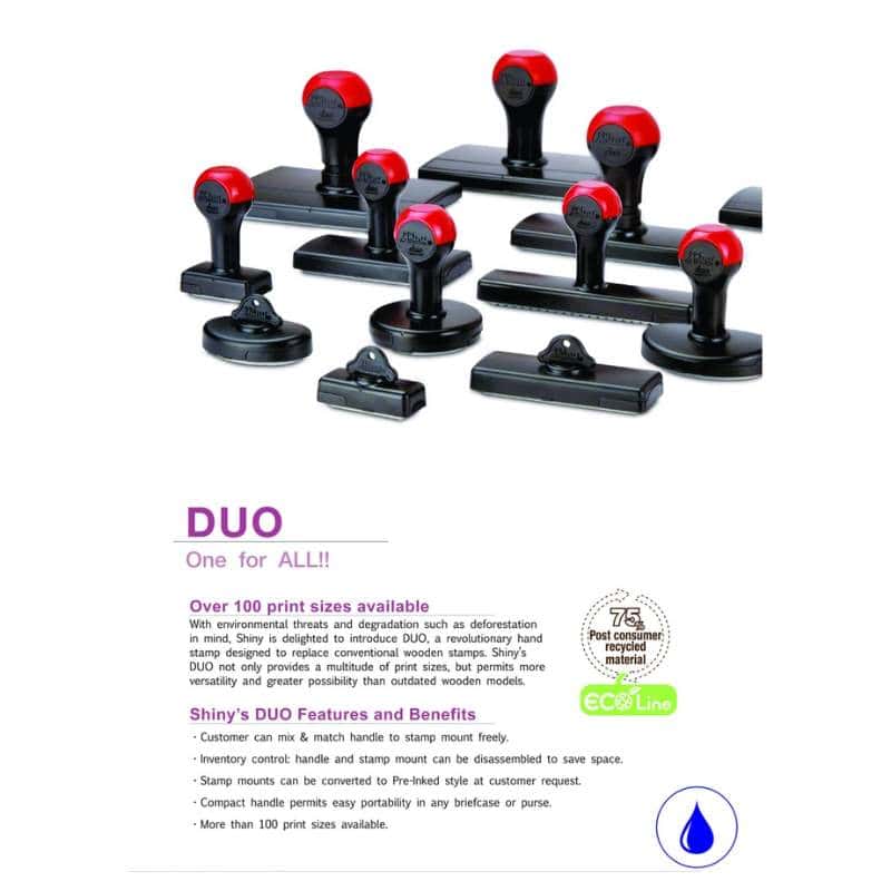 Shiny DUO Hand Stamp - Text Only