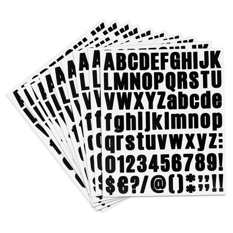 Vinyl Letter and Number Stickers
