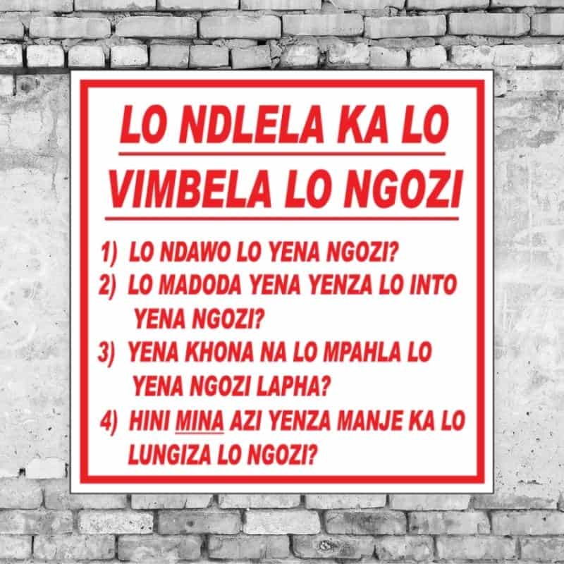 4 Steps To Safety Other Sign