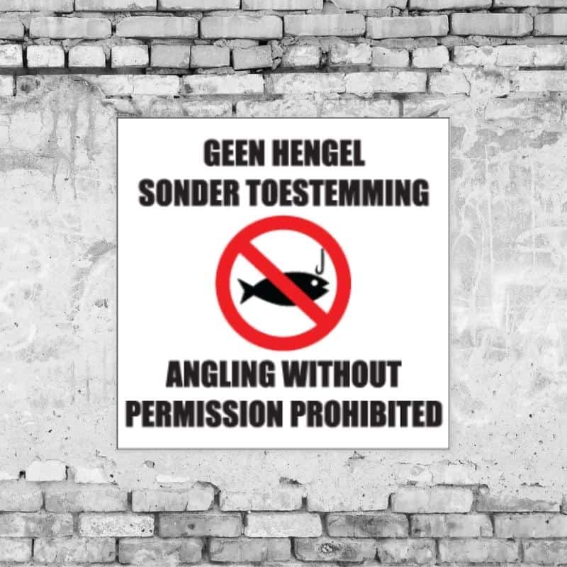 Angling Prohibited Sign