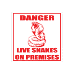 Beware Live Snake Sign