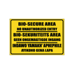 Bio-Secure Area Sign