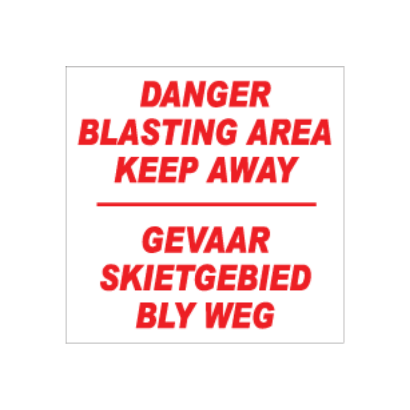 Danger Blasting Area Sign