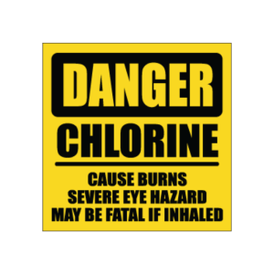 Danger Chlorine Sign