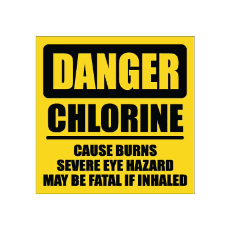 Danger Chlorine Sign