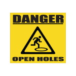 Danger Open Holes Sign