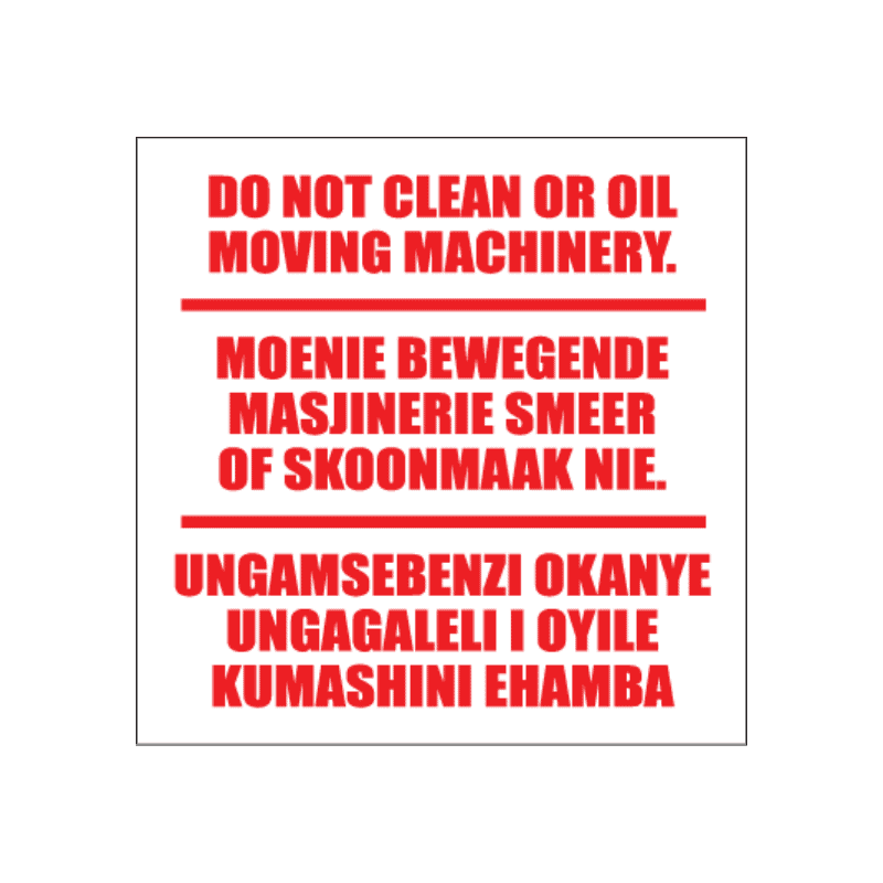 Do Not Clean_Oil Business Sign