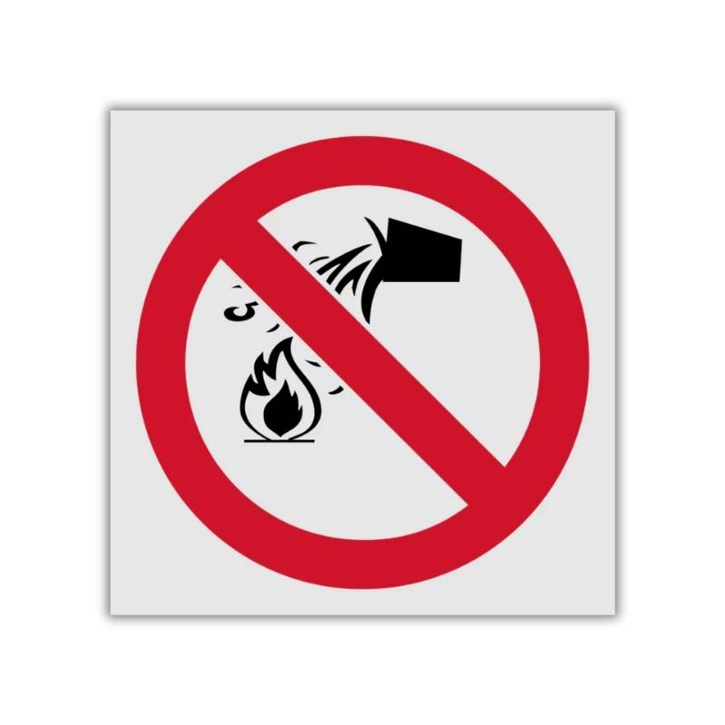Do not use water as extinguishing agent reflective safety sign (PV04REF)