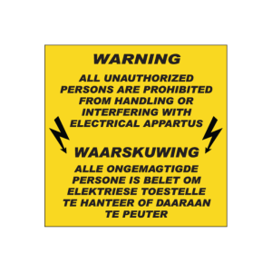 Electrical Shock Warning Sign