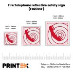 Fire Telephone reflective safety sign (FB07REF)