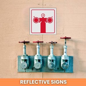 Fire pump connection reflective safety sign (FB08REF)