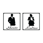 Gents and Ladies Toilet Business Sign