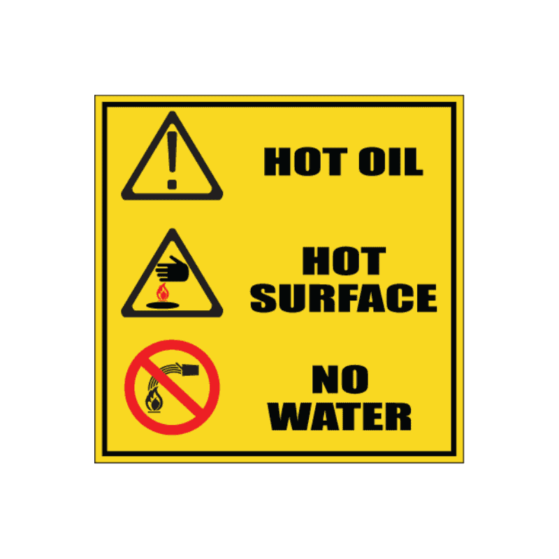 Hot Oil / Surface Sign