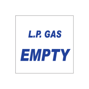 L.P. Gas Empty Sign