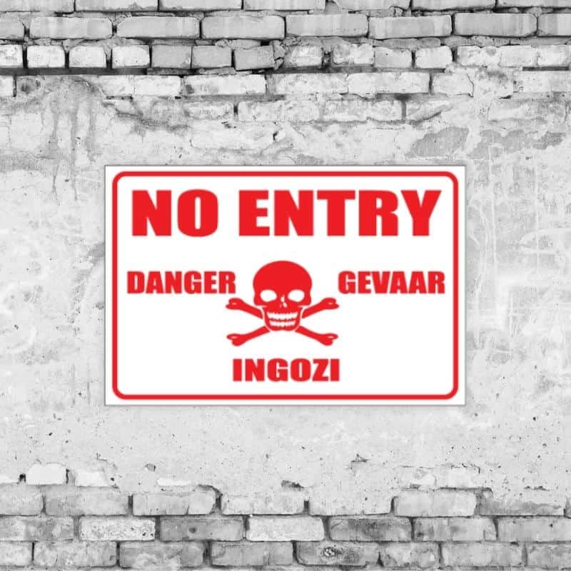 No Entry Danger Sign