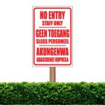 No Entry / Staff Only Sign