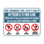 Pool Safety Rules Sign