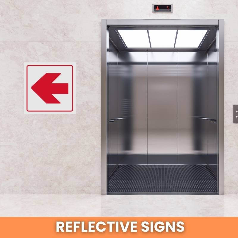 Red Arrow reflective safety sign (FB01REF)