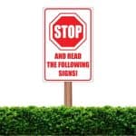 Stop and Read Sign
