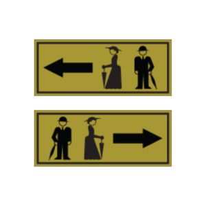 Toilet Arrow Sign
