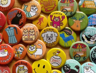 custom printed button badges