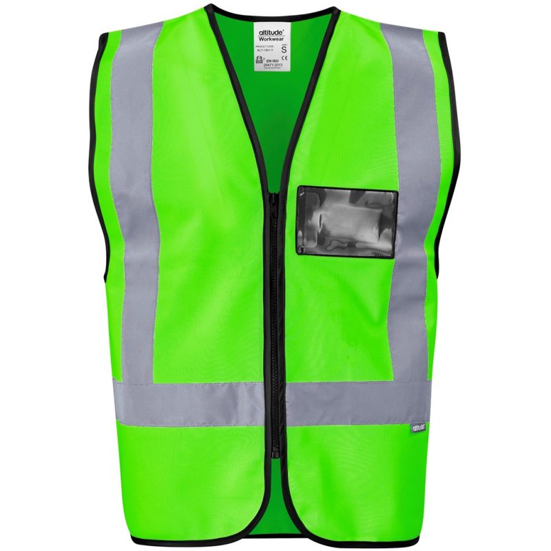 YELLOW Direction En4 Hi-Viz Reflective Full Zip Vest