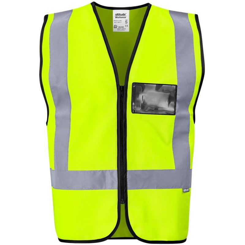 YELLOW Direction En4 Hi-Viz Reflective Full Zip Vest