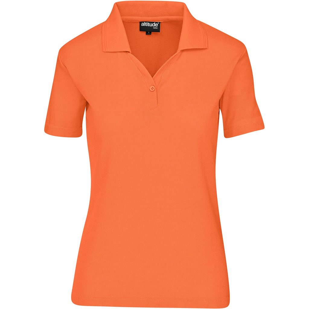 ORANGE Ladies Basic Pique Golf Shirt