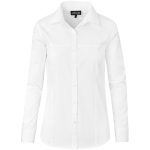 WHITE Ladies Long Sleeve Empire Shirt