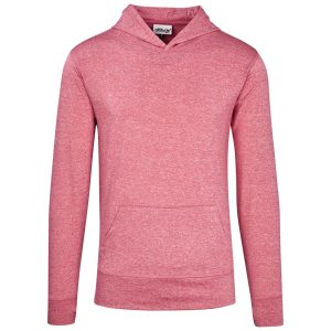 RED Mens Fitness Lightweight Hooded Sweater - Red