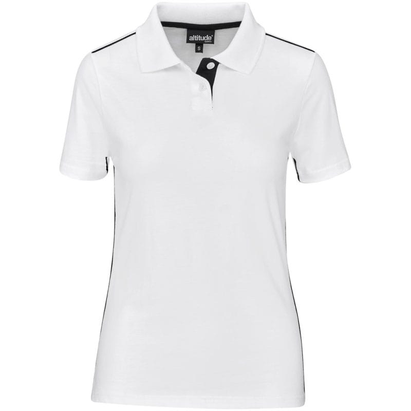 WHITE Ladies Galway Golf Shirt - White