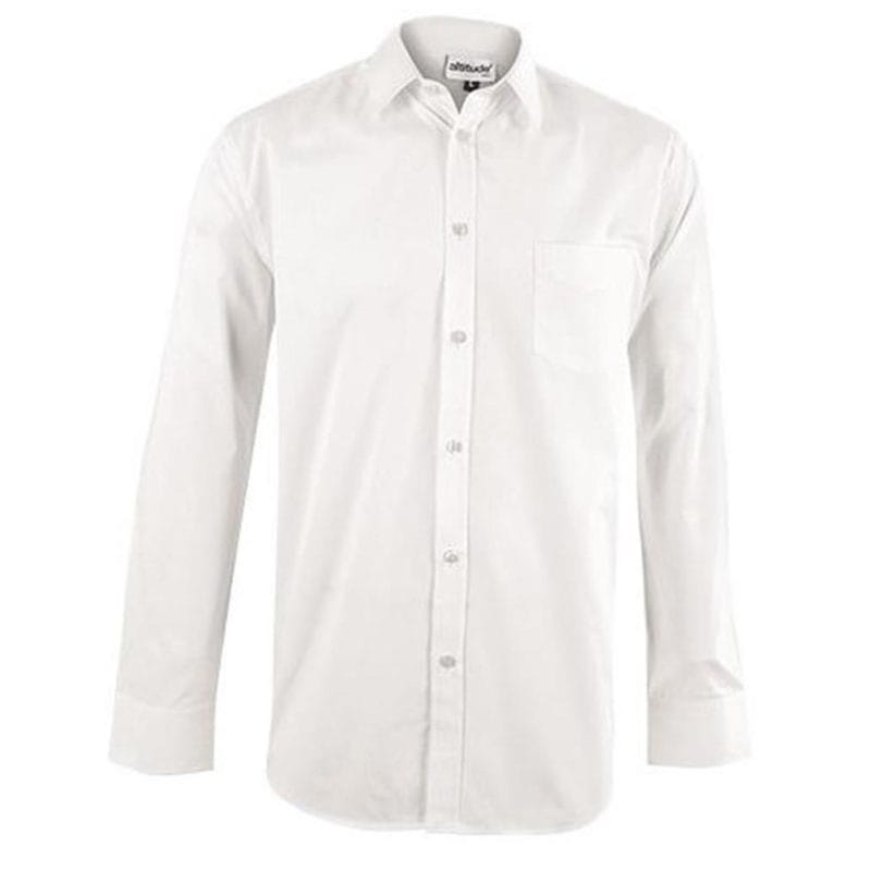 WHITE Mens Long Sleeve Haiden Shirt - White