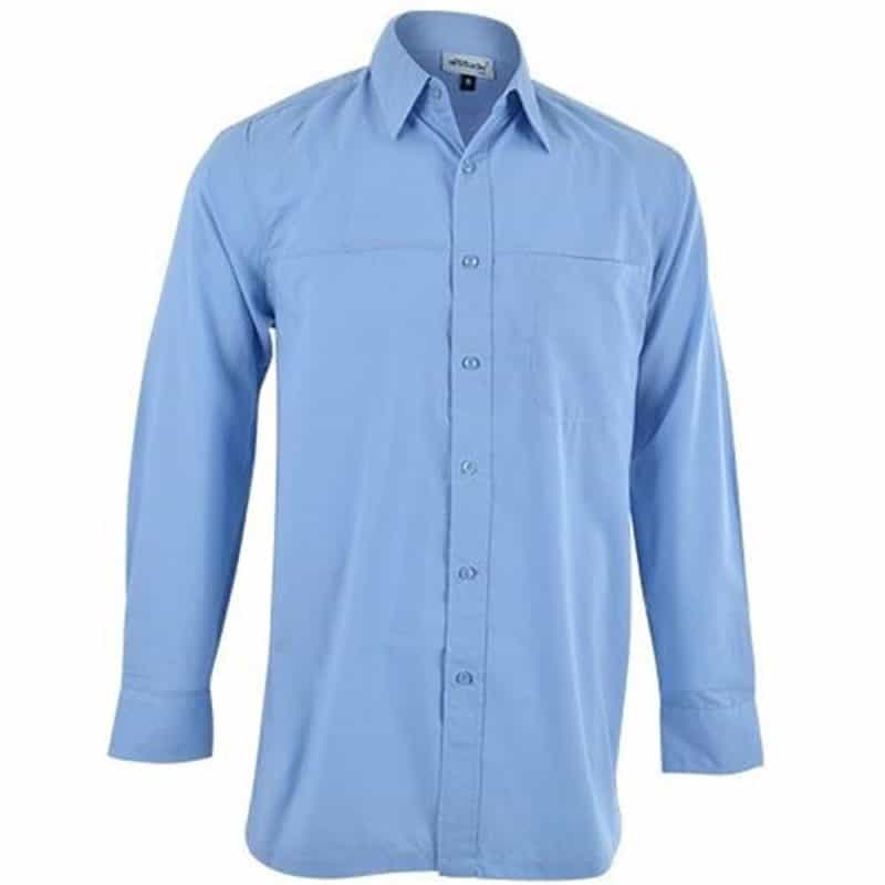 Sky Blue Mens Long Sleeve Harry Casual Shirt - Sky Blue