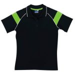 BLACK LIME Ladies Score Golf Shirt - Black Lime