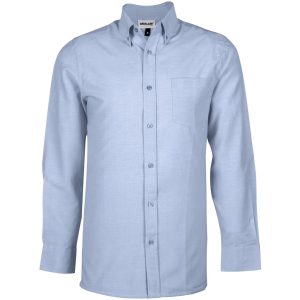 LIGHT BLUE Mens Long Sleeve Oxford Shirt - Light Blue