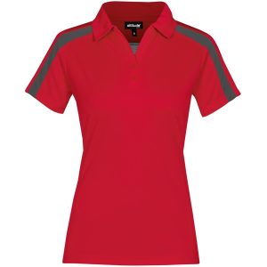 RED Ladies Nautilus Golf Shirt - Red