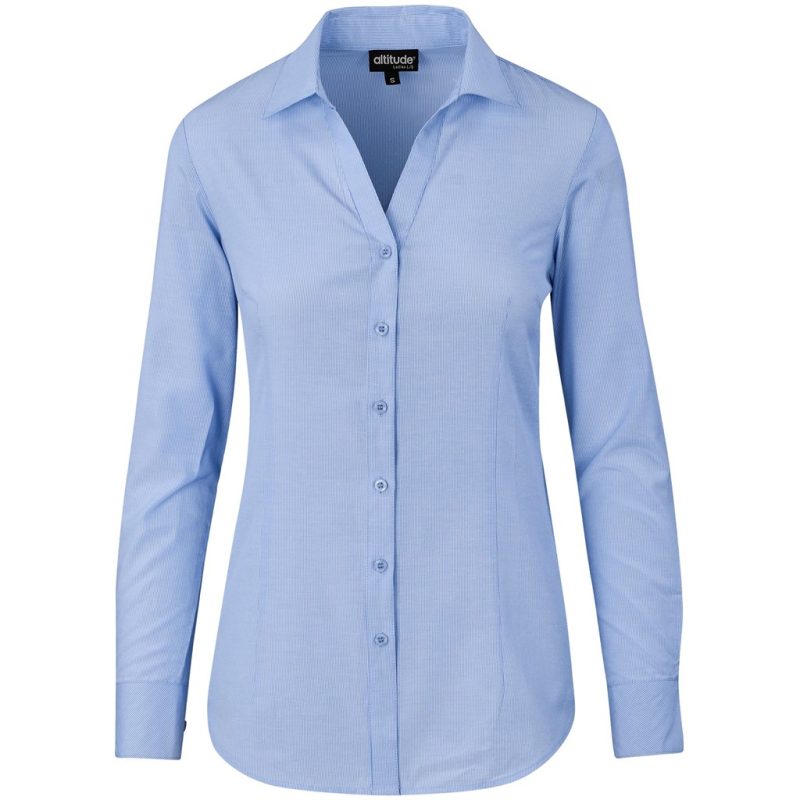 SKY BLUE Ladies Long Sleeve Northampton Shirt