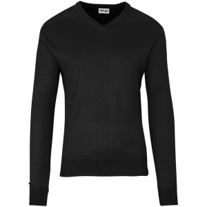 BLACK Mens Long Sleeve Peru V-Neck Jersey - Black