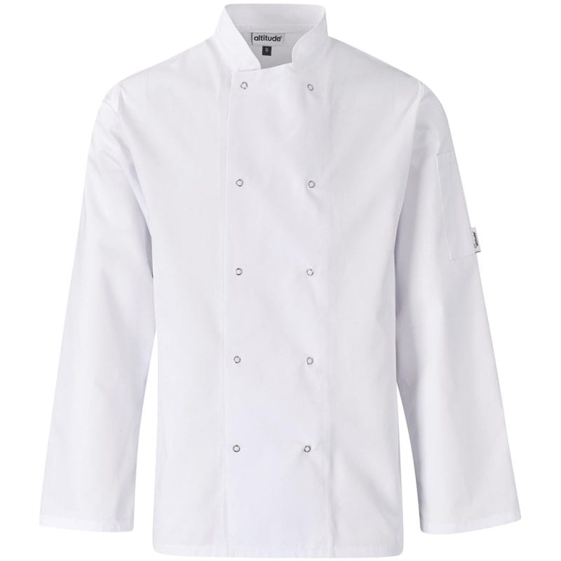 WHITE Unisex Long Sleeve Zest Chef Jacket