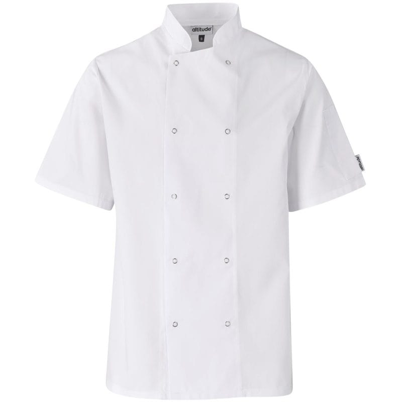 WHITE Unisex Short Sleeve Zest Chef Jacket