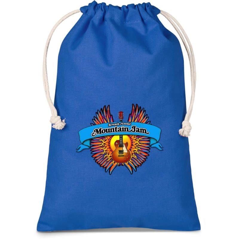 Blue Altitude Allsorts Midi Cotton Drawstring Pouch - Blue
