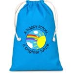 CYAN Allsorts Maxi Cotton Drawstring Pouch - Cyan