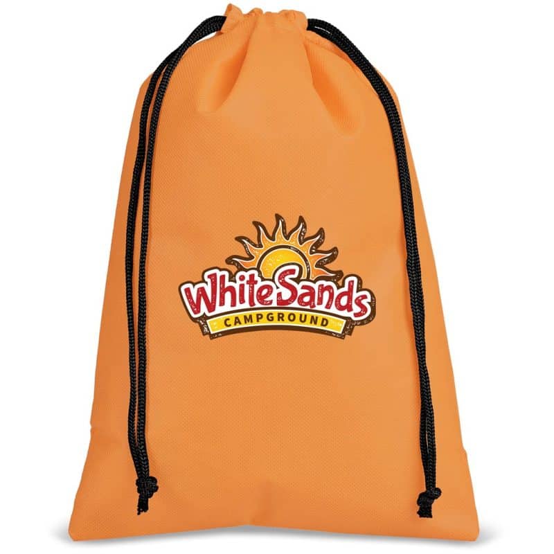 ORANGE Quando Non-Woven Drawstring Pouch