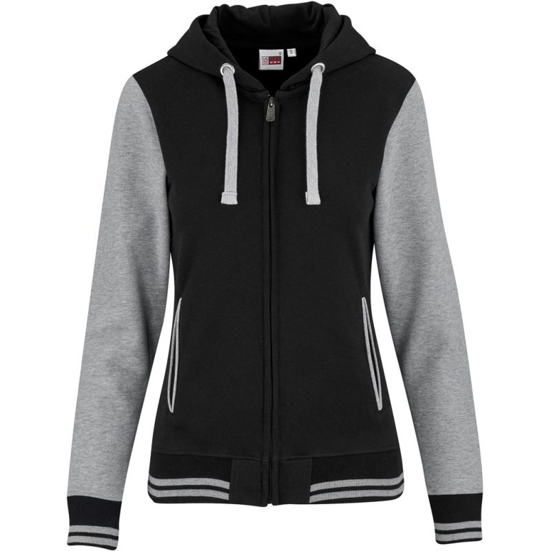 BLACK Ladies Princeton Hooded Sweater - Black
