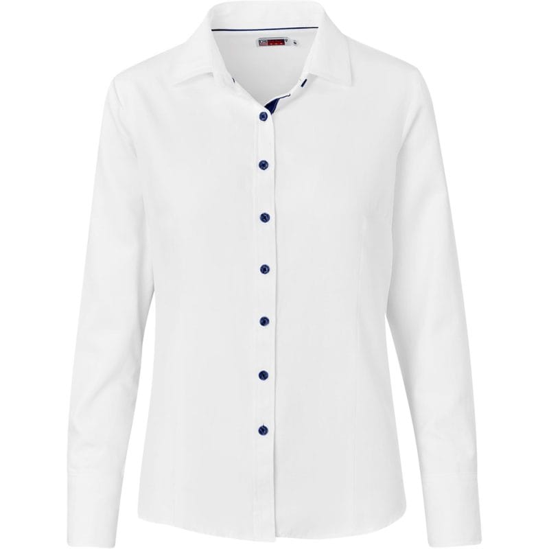 NAVY Ladies Long Sleeve Casablanca Shirt - Navy