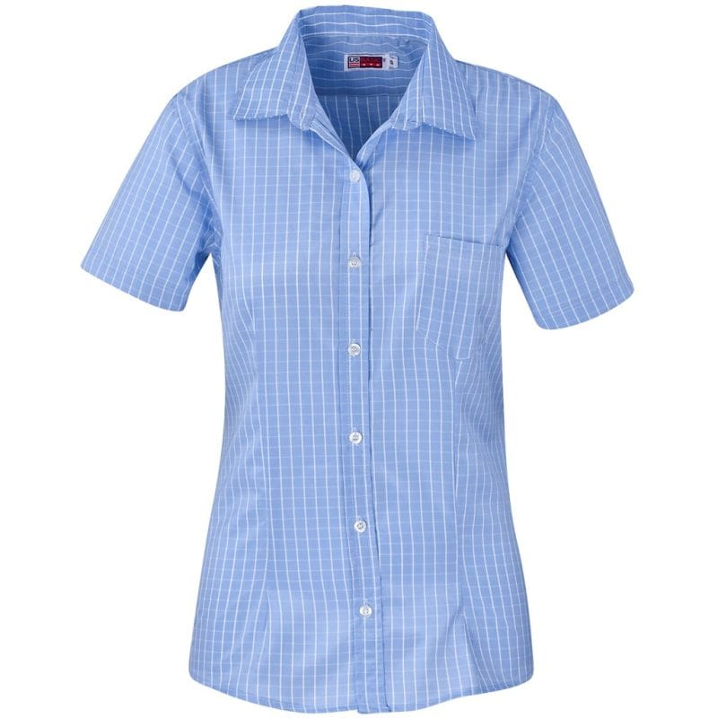 LIGHT BLUE Ladies Short Sleeve Aston Shirt