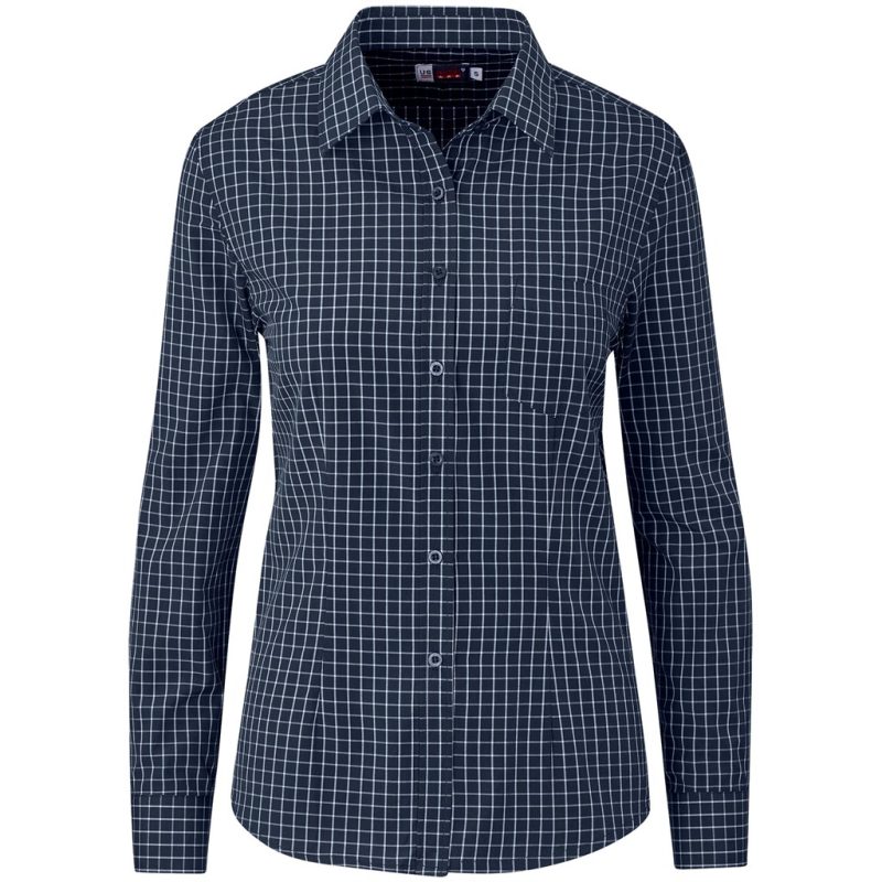 NAVY Ladies Long Sleeve Aston Shirt