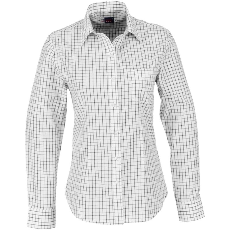 WHITE Ladies Long Sleeve Aston Shirt - White