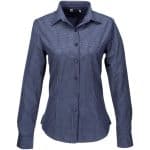NAVY Ladies Long Sleeve Huntington Shirt - Navy
